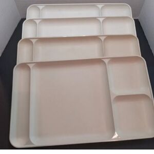 Vintage Tupperware TRAYS, Tupperware #1535 Trays, Set of 4 Beige trays, EUC